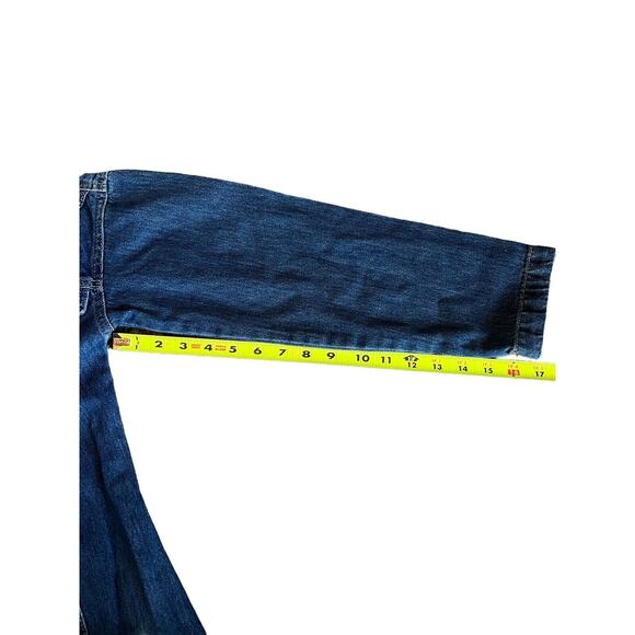 Boohoo Denim Dress Button Down Long Sleeve Jean Pockets NWT Size 6 - Picture 8 of 16